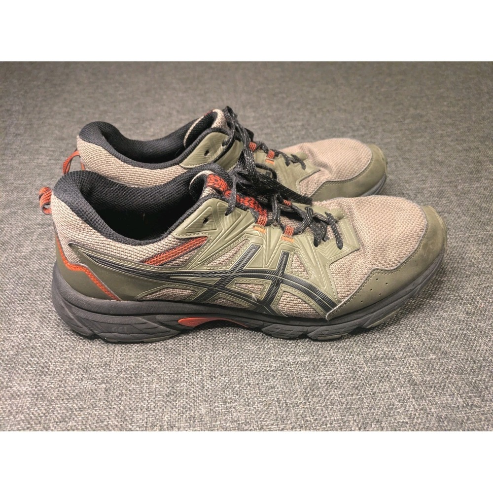 ASICS GEL-Venture 8 Shoes Mens Size‎ 12 Green Orange Trail Running Sneakers